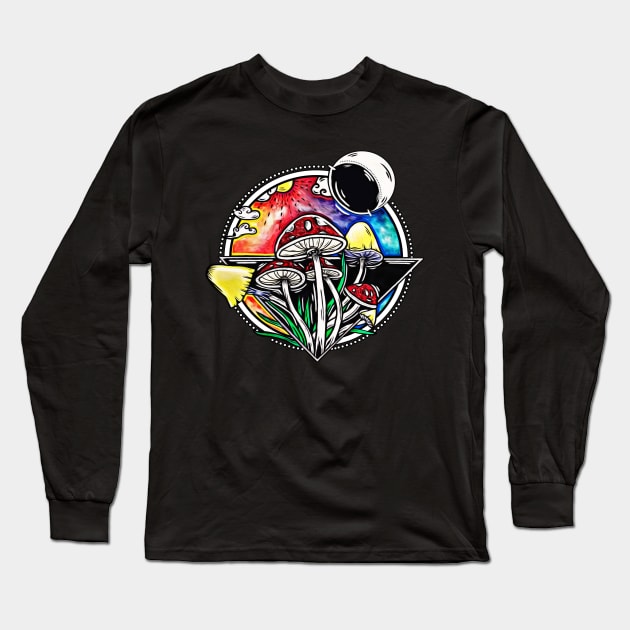 Tie dye Shrooms! Long Sleeve T-Shirt by Prettielilpixie